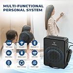 Voice Amplifier Wireless Microphone Headset B002 Original Sound | Ultra Portable Microphone and Speaker, 15W Megaphone Speaker with Bluetooth Mic, Personal PA System for Teachers Classroom