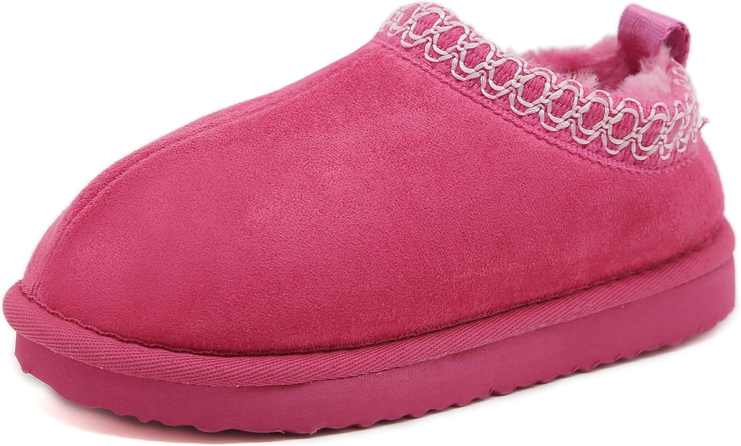 SMajong Kids Slippers Plush Warm Girls Fuzzy House Slippers Boys Platform Slipper Slip-on Shoes Winter Indoor Outdoor