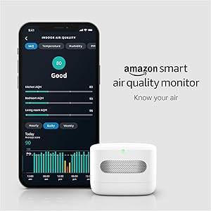 Amazon Smart Air Quality Monitor Know your air, Works with Alexa