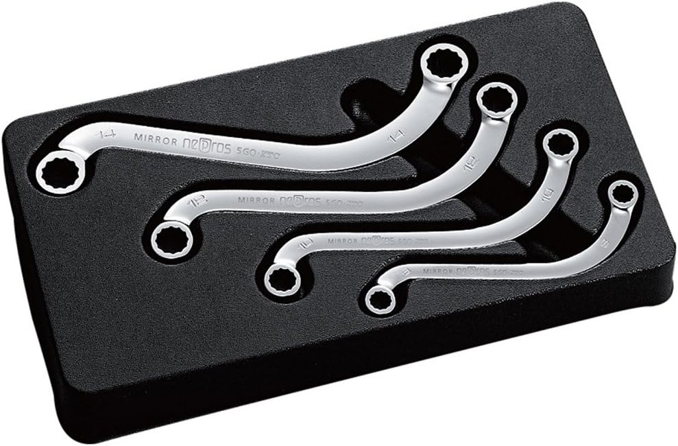 KYOTO TOOL (KTC) Nepros S-Shaped Wrench Set, Set of 4 NTM1204