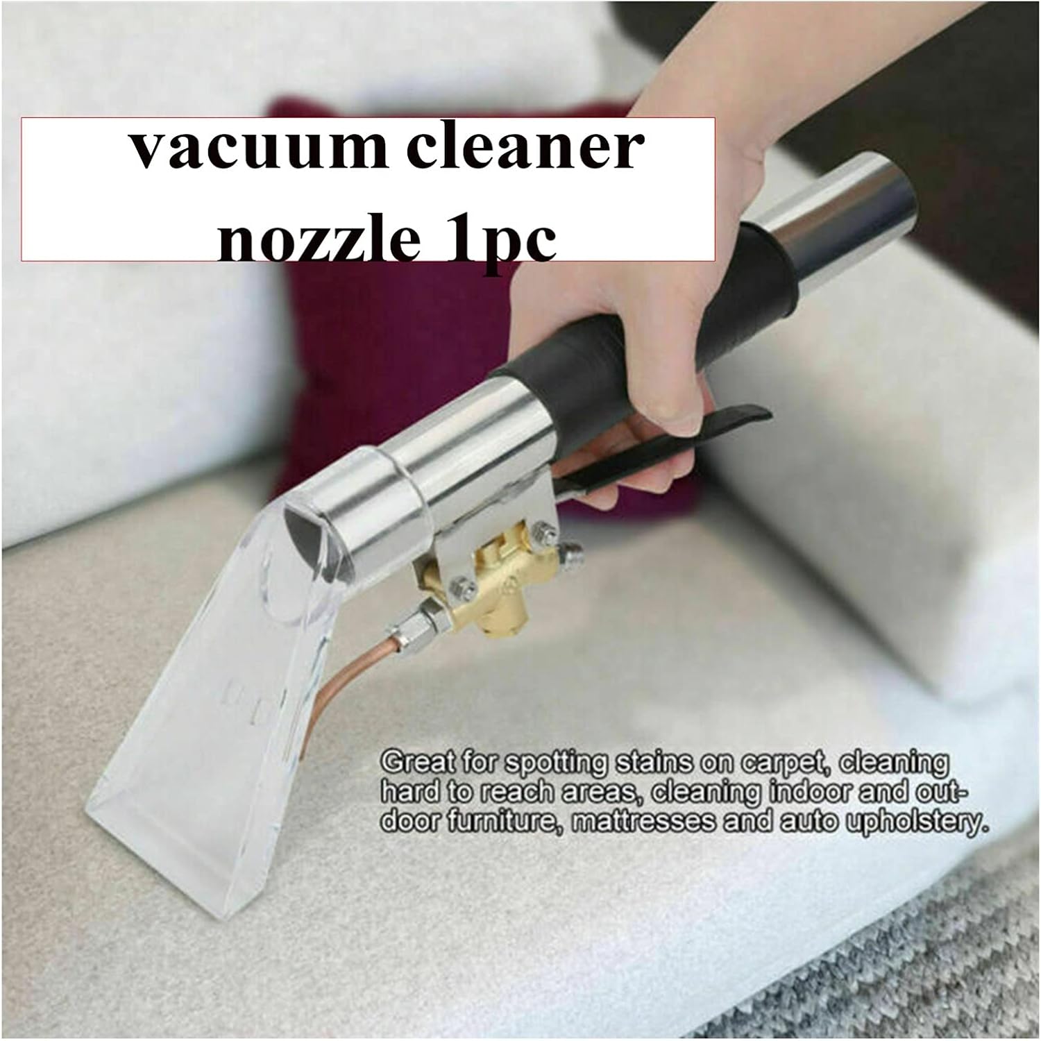 Vacuum Cleaner High Pressure Steam Upholstery Carpet Cleaning Auto Detail Wand Hand Tool Extratora Furniture Car Cleaning Tools for Broadleaf Trees and Carpets (Color : 1pc) (1pc)