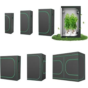 UISEBRT Grow Tent Plant Tent Greenhouse 100 x 100 x 200 cm Grow Tent Grow Cabinet Indoor Growing Tent Made of 600D Oxford Fabric with Steel Frame Light and Waterproof Grow Tent for Vegetables Herbs and Flowers
