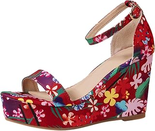 Amazon.com: Sandalias para Mujer - Ancho / Rojo / Sandalias para Mujer /  Zapatos para Mujer: Ropa, Zapatos y Joyería