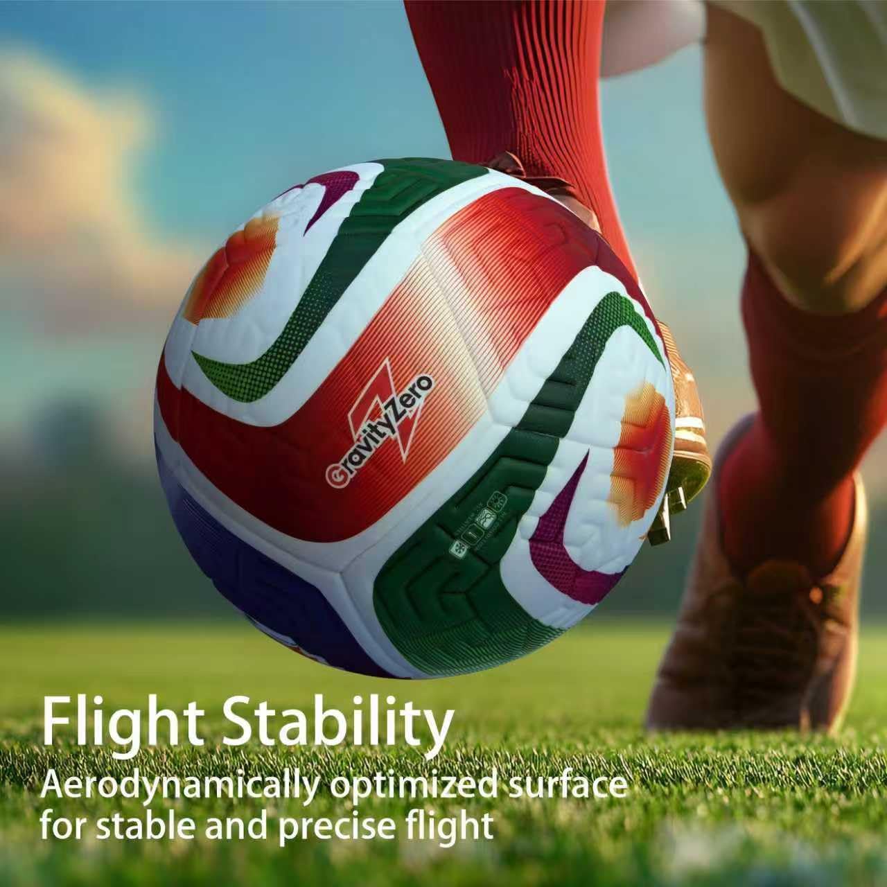 GravityZero Soccer Ball Size 5 with Pump, Thermal Bonded TPU Waterproof Football,Indoor Outdoor Soccer Ball, Professional Training & Official Match Ball for Adults and Youths,Practice Ball