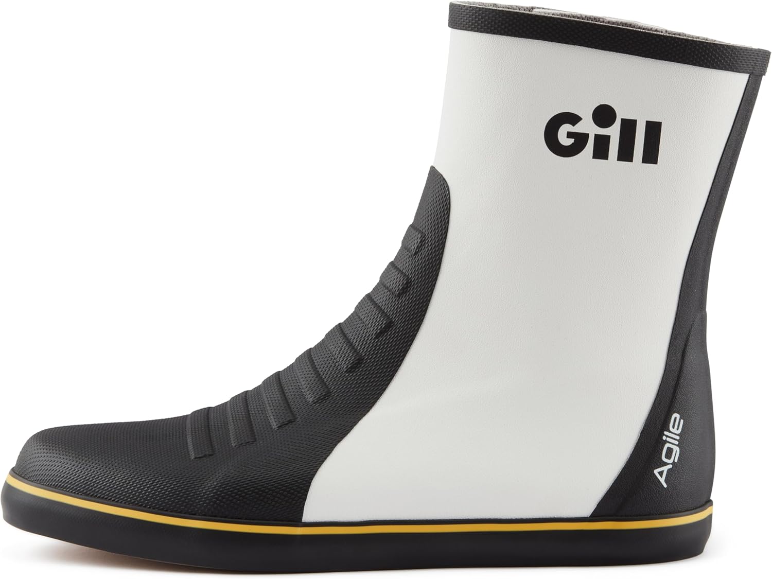 Gill Agile Waterproof Sailing Boots - 100% Rubber with Non-slip, Non-marking Razor-cut Outsole for Superior Grip