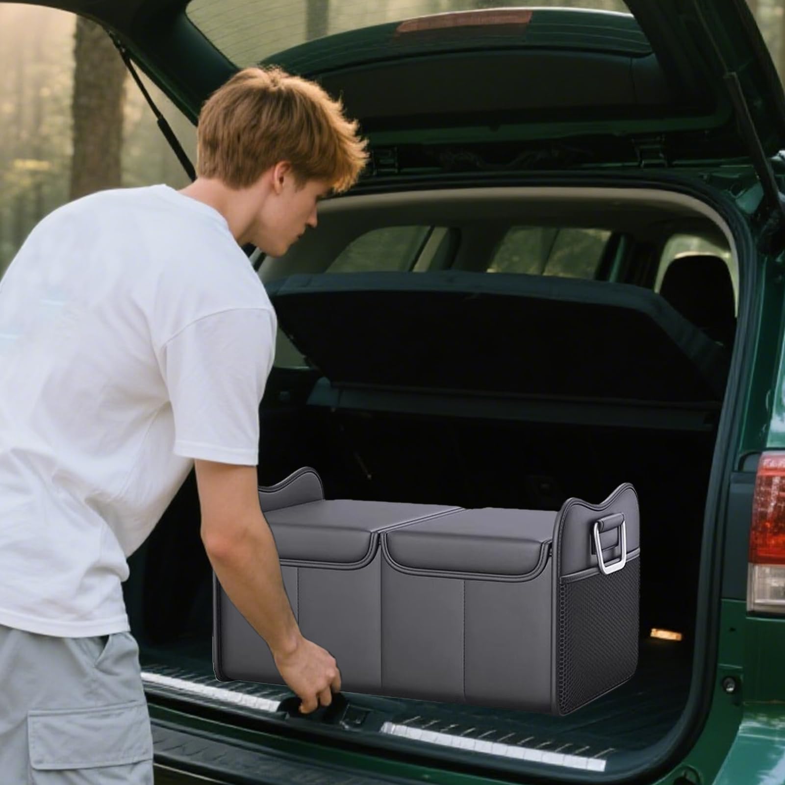 Organizer per bagagliaio auto, organizer pieghevole per | accessori per auto, camion, berlina, viaggi, viaggi su strada, indispensabili per sedile posteriore