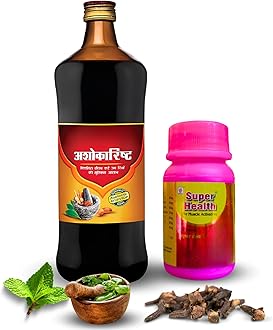 Ashokarishta & Super Health Capsules Combo | Complete Wellness Pack | 450 ml, 50 Capsules