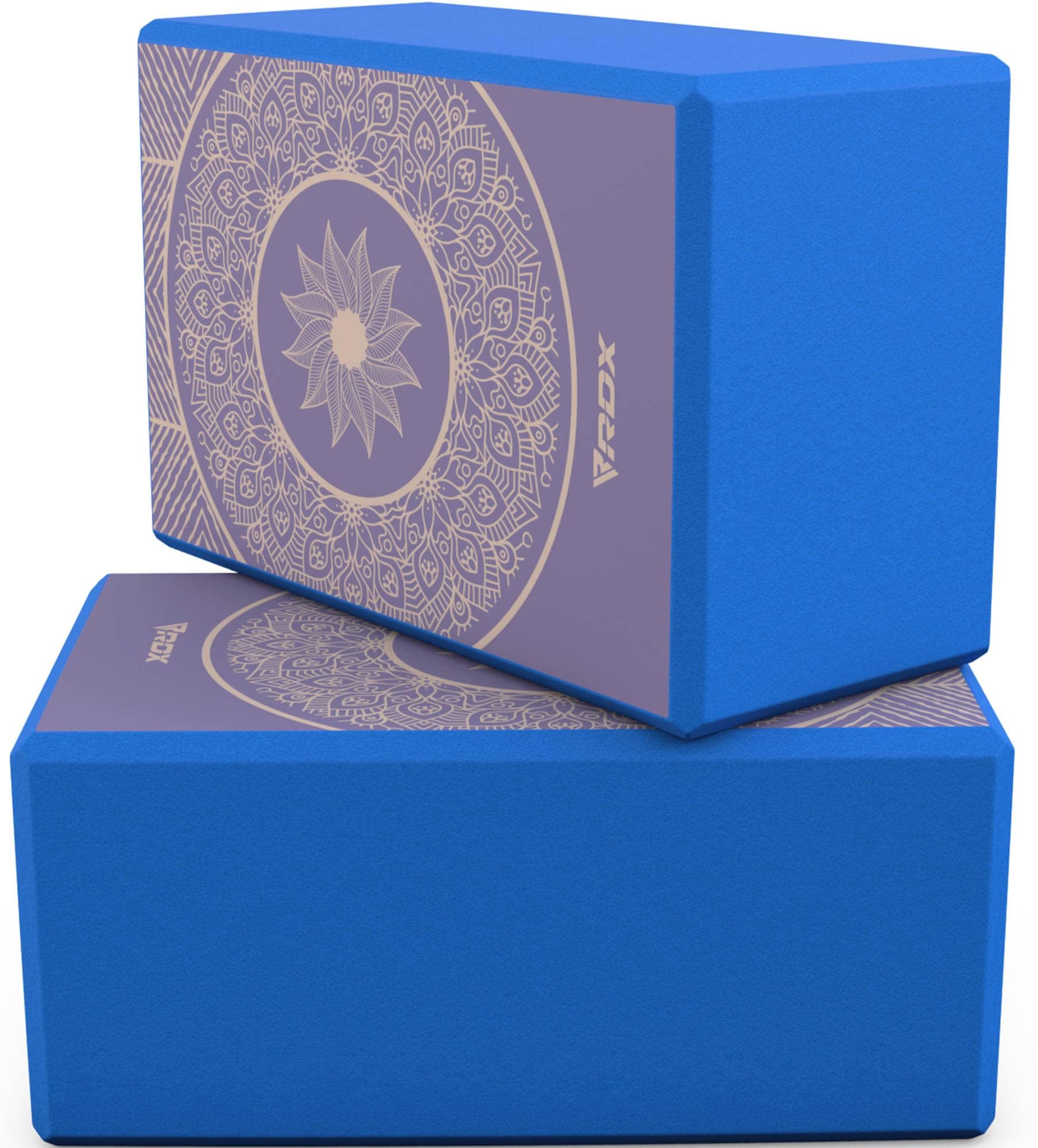 RDX Yoga Block Set, High-Density Eva Foam, Non-Slip Brick for Pilates Flexibility Body Balance, Easy Grip Surface for Stability Strength Training