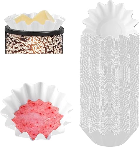 JuoPool 50 forros para calentar cera derretida, vasos de cera perfumada para enchufar calentador de cera, derretidor de cera eléctrico, placa