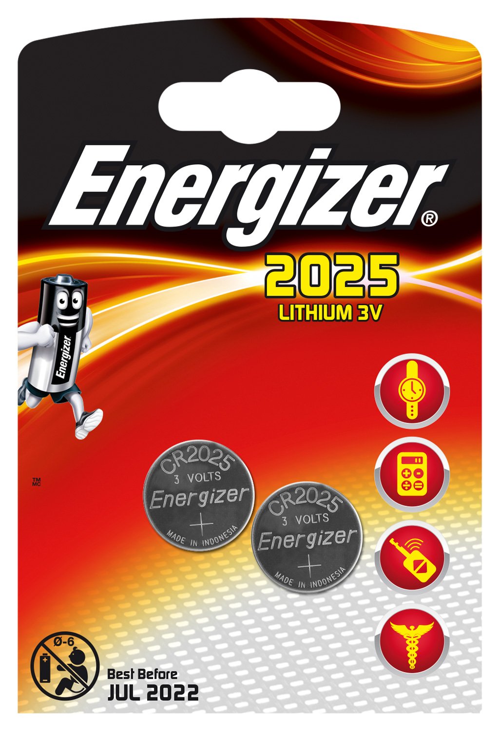 ENERGIZER CR2025 Batteries DL2025 3V Lithium Coin Cell Long expiry