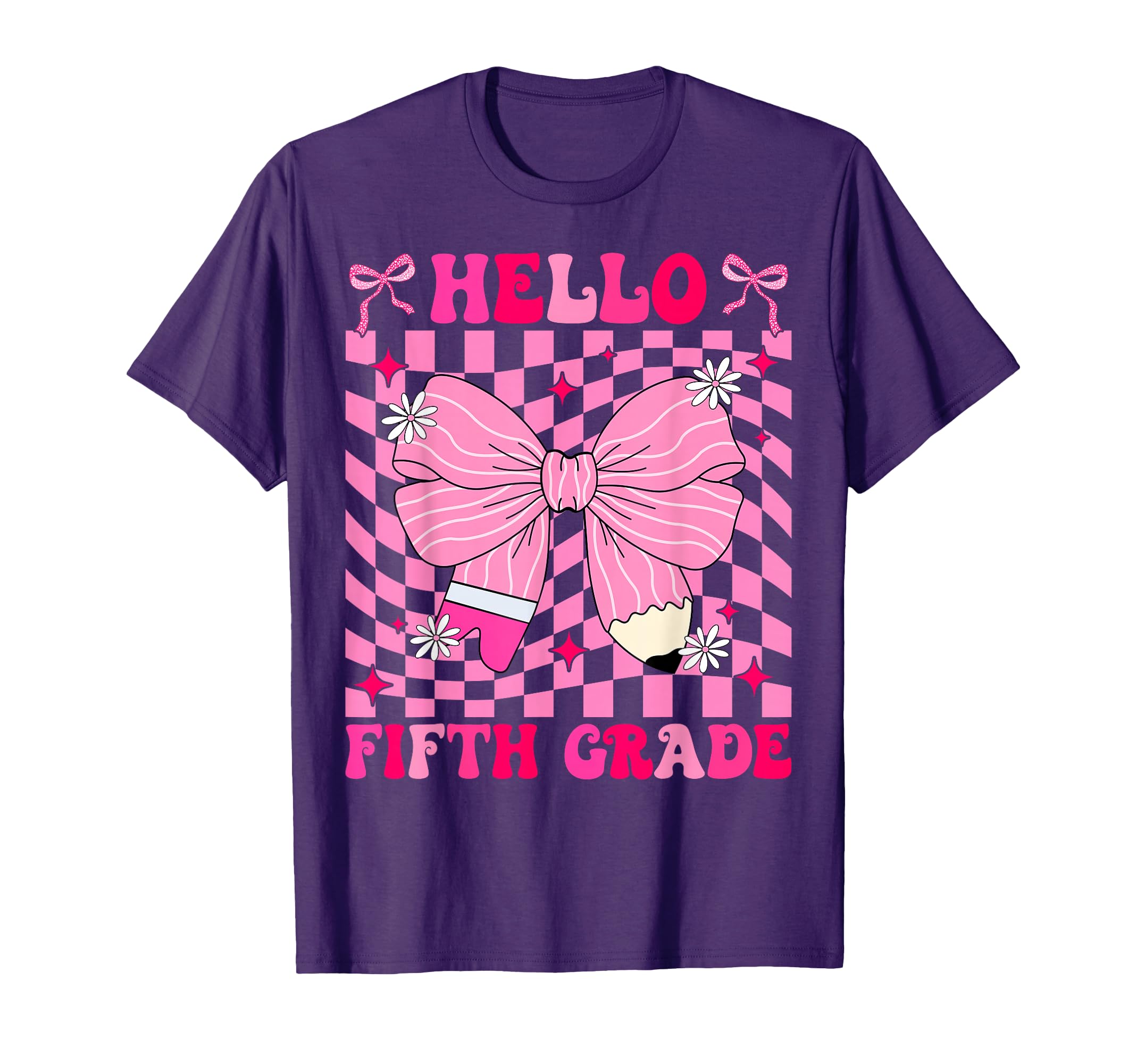 Hello Fifth Grade Coquette First Day Of School Teacher Girl T-Shirt