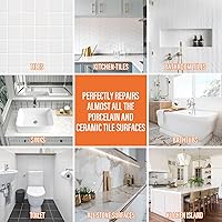 Vista 6 de Kit de reparación de azulejos, kit de reparación de azulejos de cerámica para astillas y grietas (combinación de color), kit de reparación