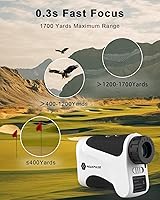 Vista 4 de Buscador de rangos de golf de 650 yardas, pantalla de alta claridad, aumento de 6X, precisión de 0.5 yardas, buscador de pines fácil de usar simple