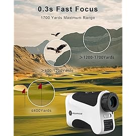 PEAKPULSE Range Finder Golf with Slope 1700 Yards 6X Zoom Angle Measurement Laser Golfing Rangefinders Distance Flag Pole Locked with Vibration Golfer Accessories for Men Women