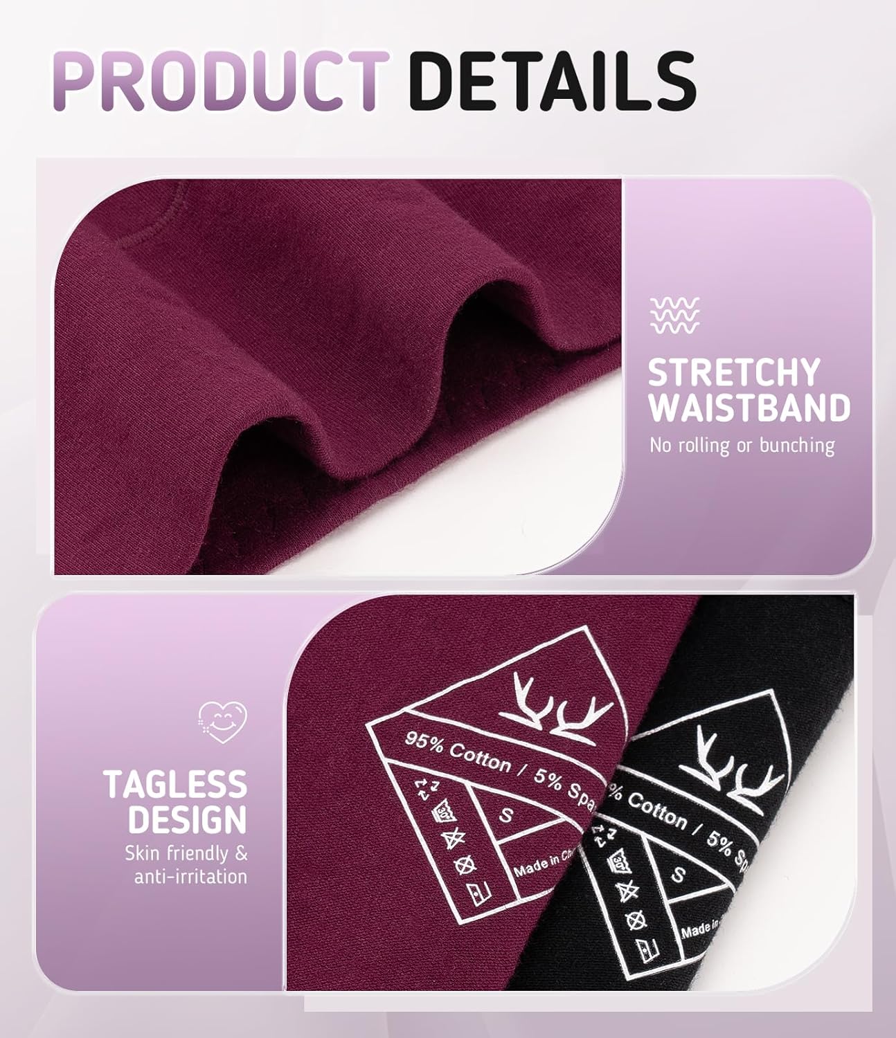 Womens Period Underwear Heavy Flow Menstrual Period Panties Leak-Proof Hipster Panty for Female Teens Girls 3 Pack - Image 8