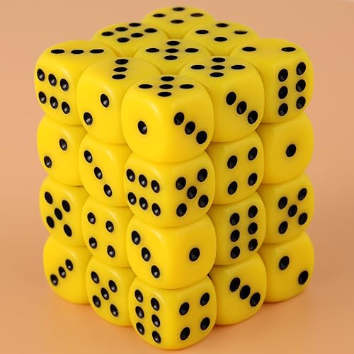 Vista 29 de Juego de 36 dados de 0.472 in de 6 caras de 0.472 pulgadas, juego de dados D6 de colores translúcidos, dados estándar de 6 caras