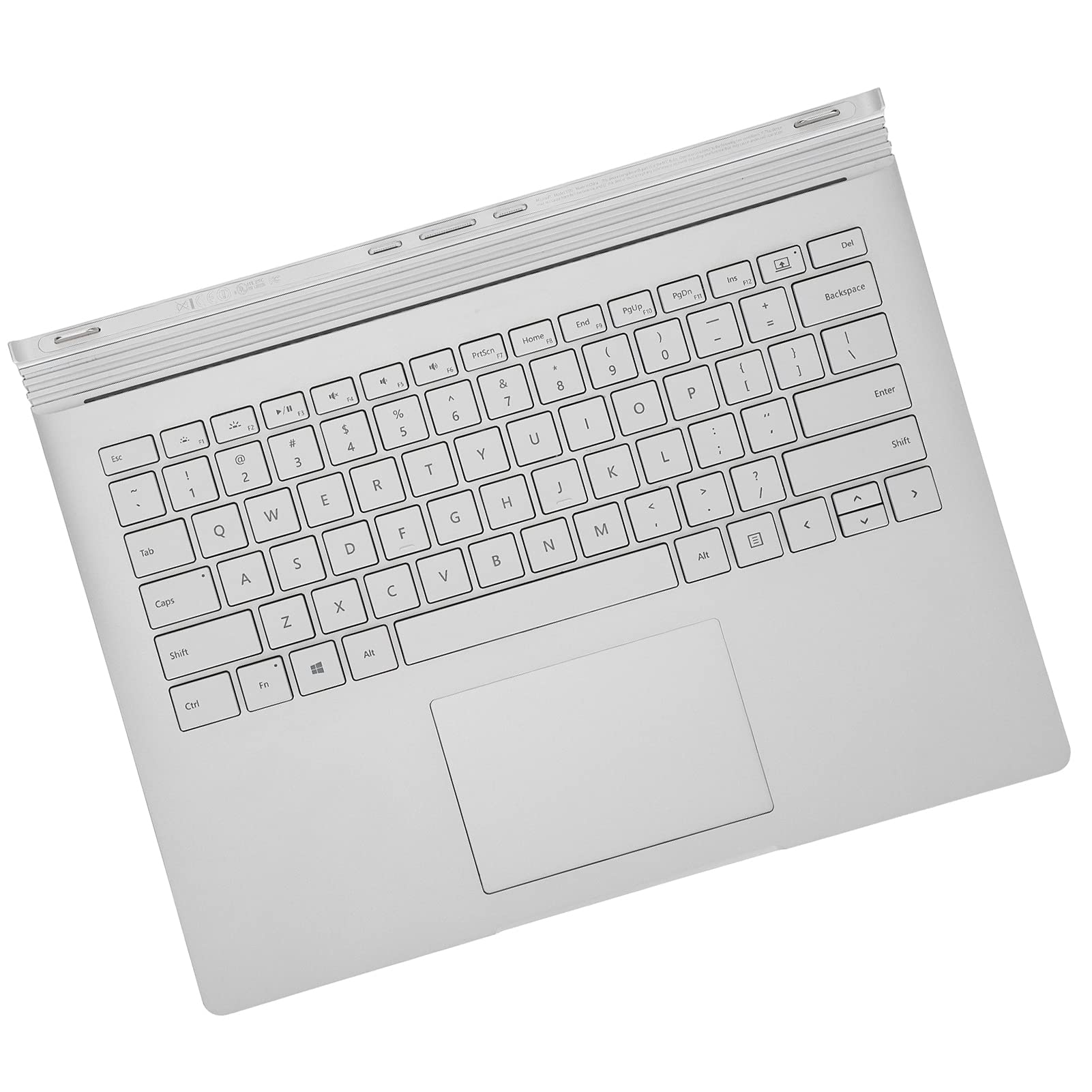 ASHATA Tastiera Wireless Portatile per Book Base 1704 1705 1785, Tastiera Ultra Sottile in Lega di Alluminio, Ricaricabile 11400 MAh, Tasto Completo Multifunzionale, Comoda e Silenziosa