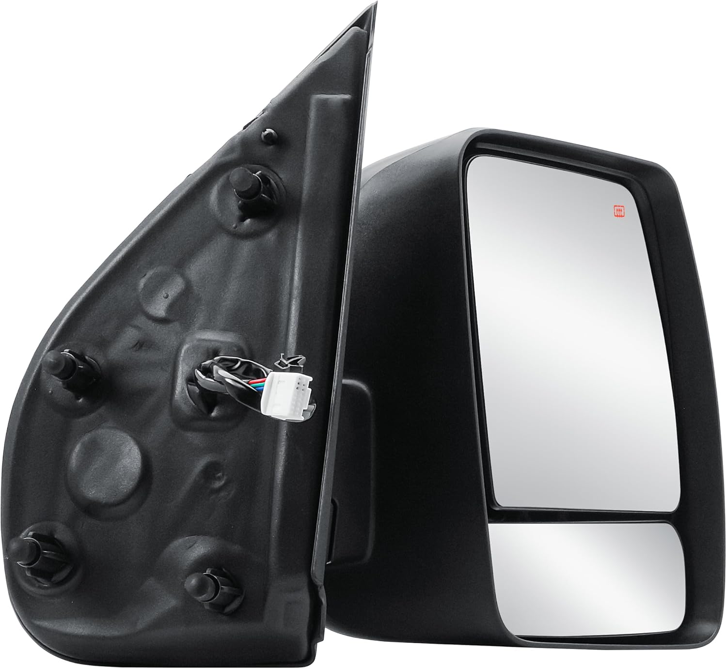 Passenger Right Side Door Mirror Power and Heated Glass Chrome Back Cover Manual Folding for Nissan NV1500 NV2500 NV3500 from 2012 to 2021