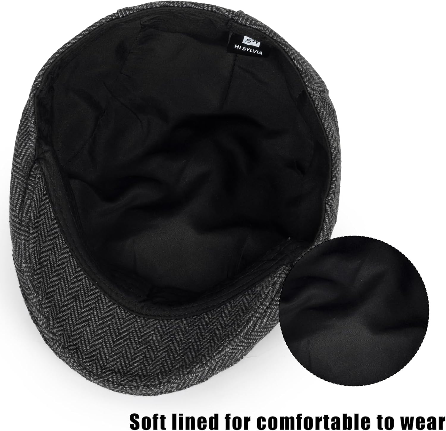 Kids Wool Flat Newsboy Cap - Vintage Tweed Pageboy Ivy Cap Cabbie Hat for Boys Girls Toddler (for 4-9 Years) - Image 6