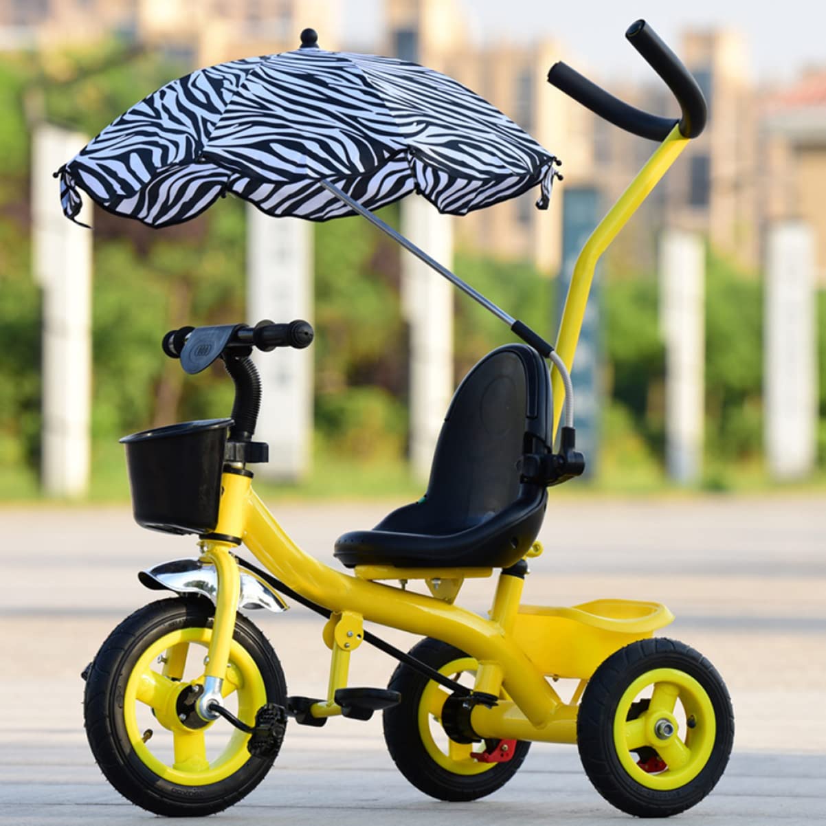 Abaodam Flexible Passform Kinderwagen Kinderwagen Regenschirm Universal Clip Kinderwagen Sonne 8 Rippen Zebra Farbe