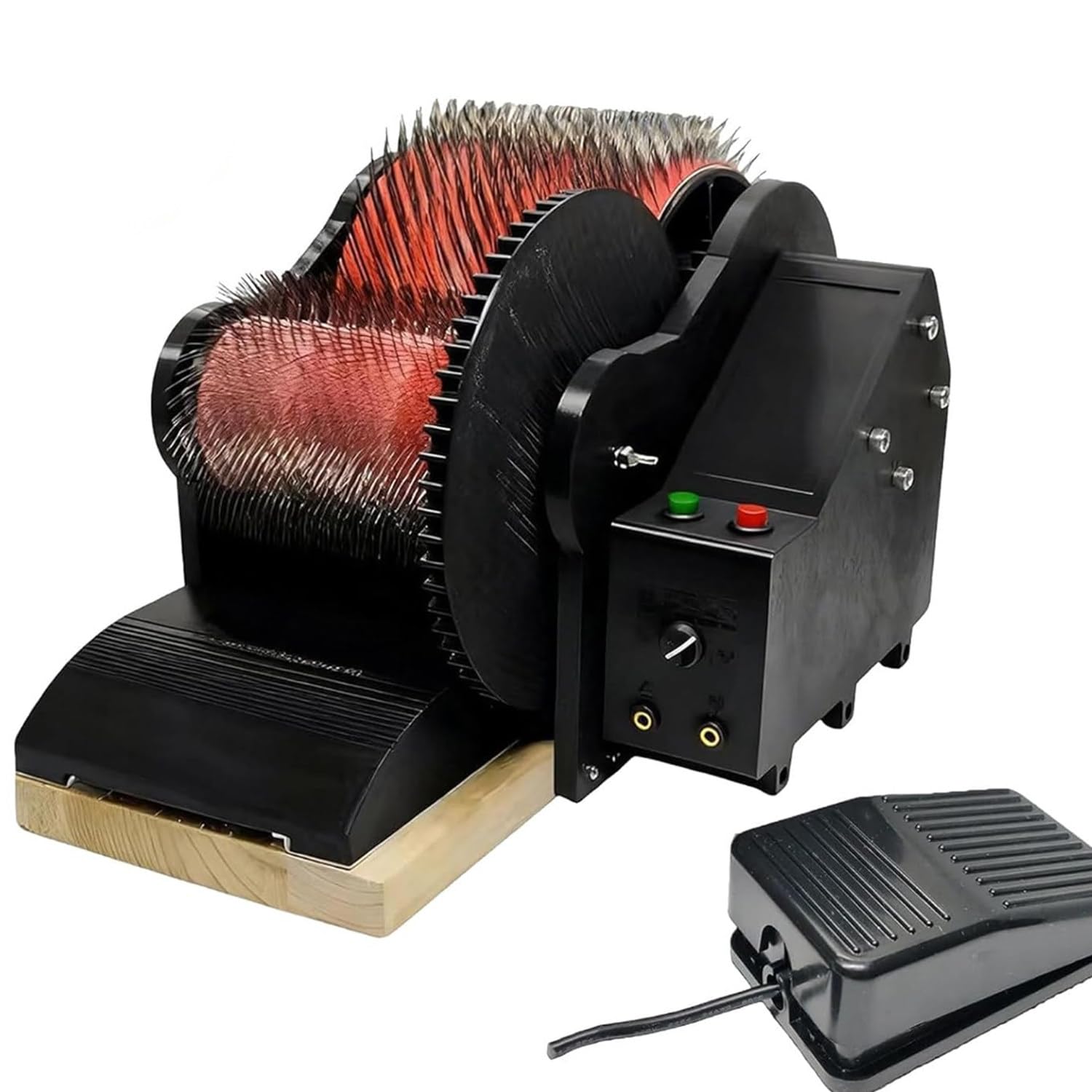 Machine à carder électrique à pédale pour un mélange de couleurs fluide
