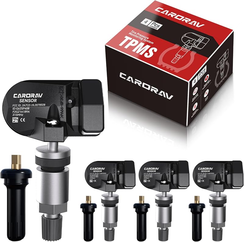 TPMS Sensor, 315MHz Ford Lincoln Tire Pressure Monitoring Sensor, 4-Pack | Fit for Ford F150 F250 F350 Escape Fusion Mustang, Lincoln MKC MKX, Replaces F2GZ1A189A F2GT-1A180-AB GL3T1A180GA FR3V1A180AA