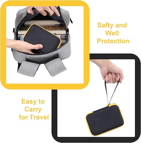 Vista 6 de Estuche de viaje rígido de Aenllosi compatible con inflador de neumáticos portátil Fanttik X8, organizador de compresor de aire para tubo de aire