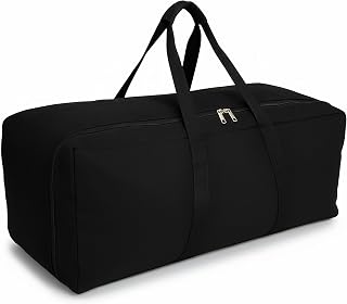 DoYiKe Extra Large Heavy Duty Canvas Duffel Bag - Military Grade Travel Sports Camping Tent Storage, Side/Top Opening