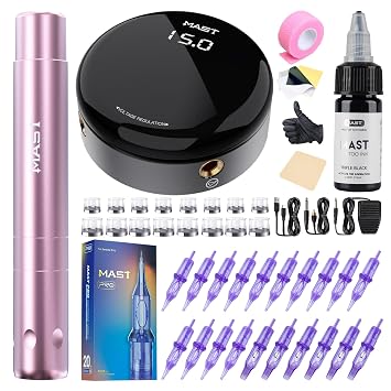 Mast Tattoo Machine Kit Tour Air Rotary Pen 45g 15mm Grip 2.3mm Stroke