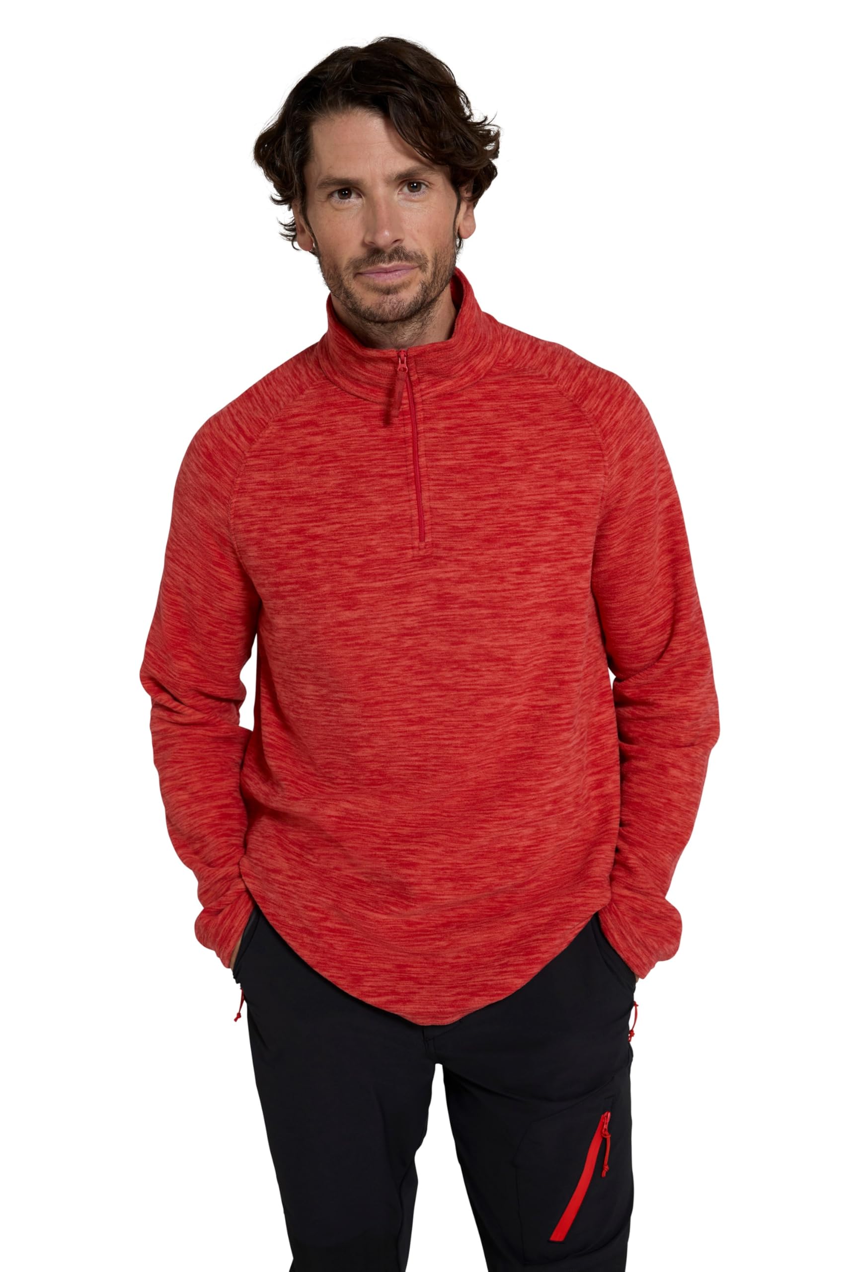 Mountain Warehouse Snowdon Mens Micro Fleece Top - Breathable Antipill, Half Zip Collar Sweater, Quick Drying Smooth Pullover - For Spring Summer & Outdoors — view 22