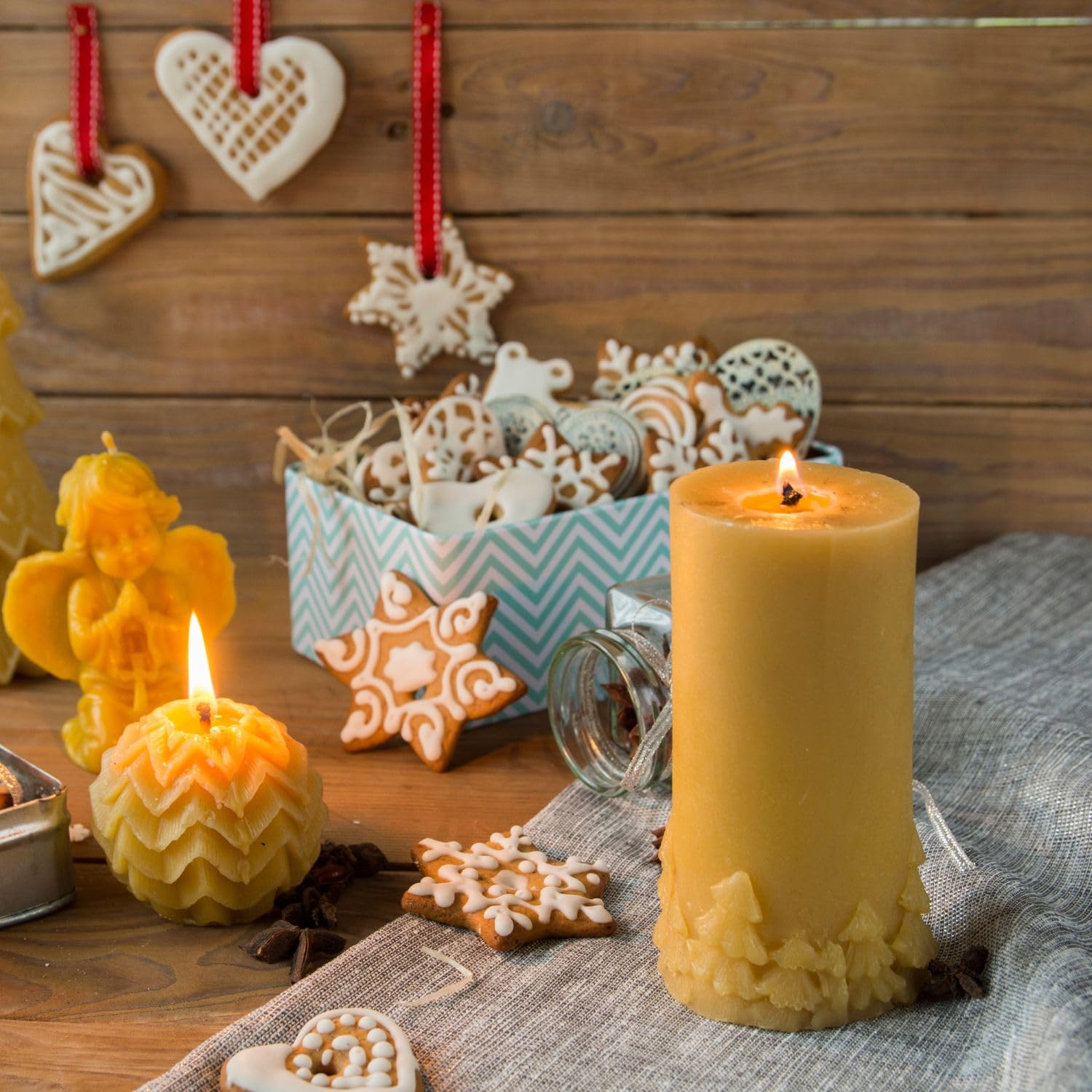 LYSON Moule à Bougie Sapin féerique Hauteur: 14,5 cm Moule en silicone pour bougies Silicone Bougie Verser Moules Bougies en cire d'abeille DIY et artisanales Bricolage Réutilisable Bougie