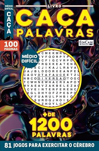 Livro Caça-Palavras 62: Nível Médio/ Difícil - 81 Jogos para exercitar o cérebro