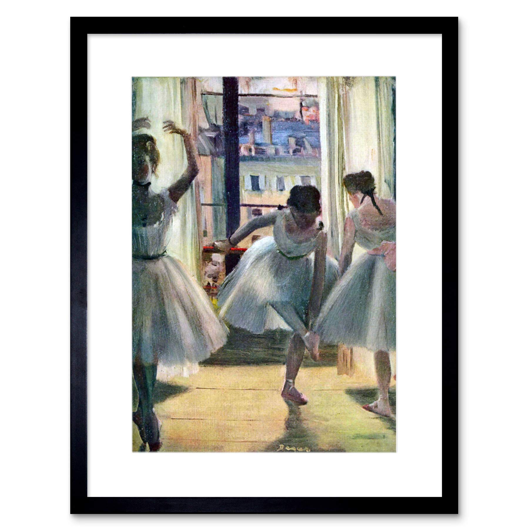 Wee Blue Coo Edgar Degas Three Dancers In A Practice Room Old Master Framed Wall Art Print