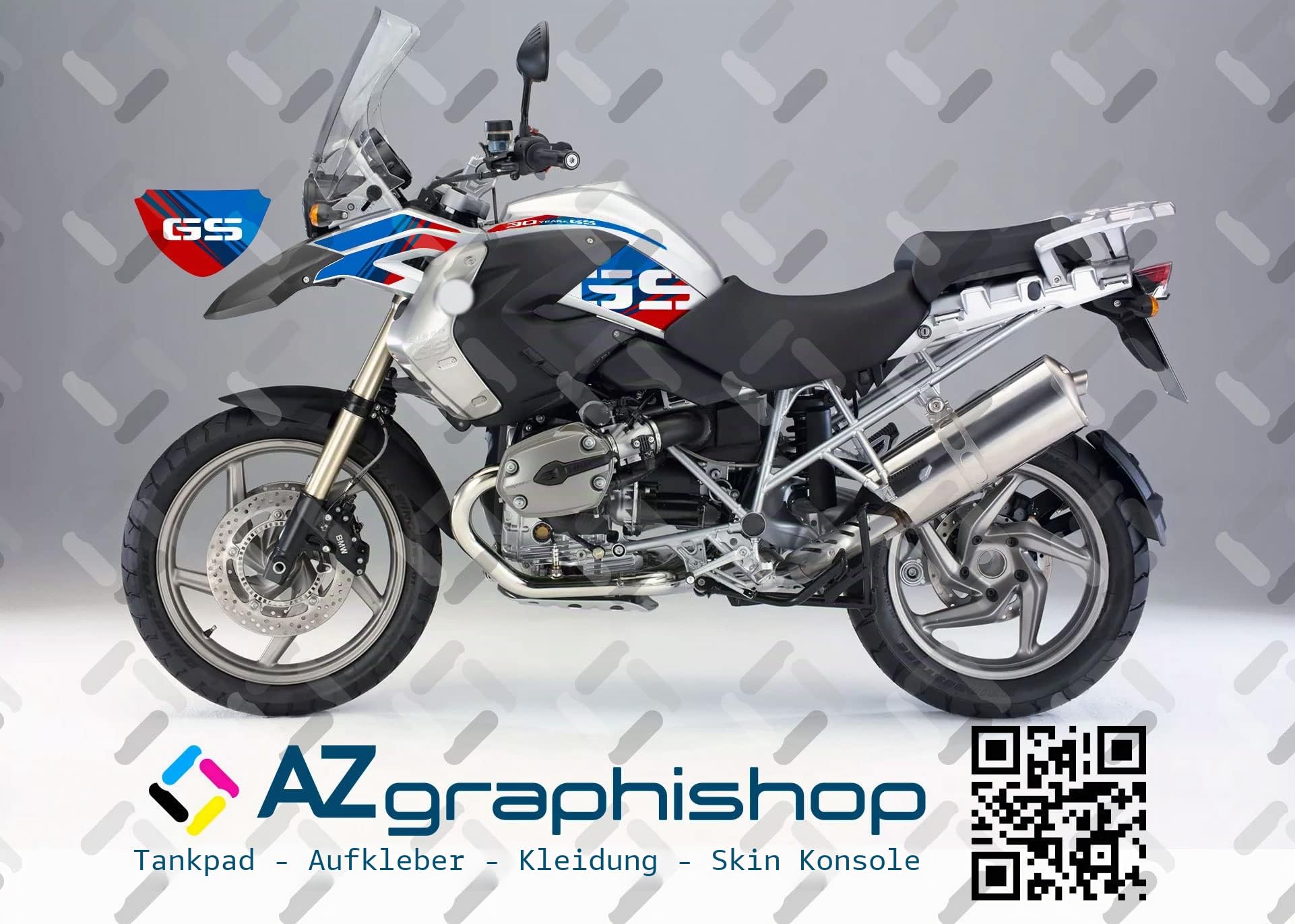 Aufklebersatz Kompatibel für BMW R 1200 GS 2008-2012 30th Anniversary Style AD-30THA-STD (Motorsport)