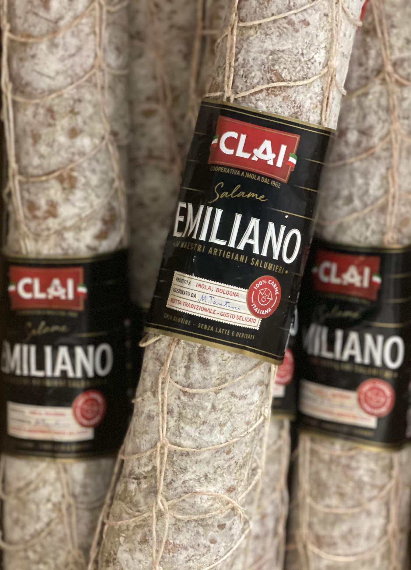 Passione Italia Salame Emiliano Riserva Typ Felino - ca. 1,2kg Italienische gereifte Edelsalami 60 Tage luftgetrocknet