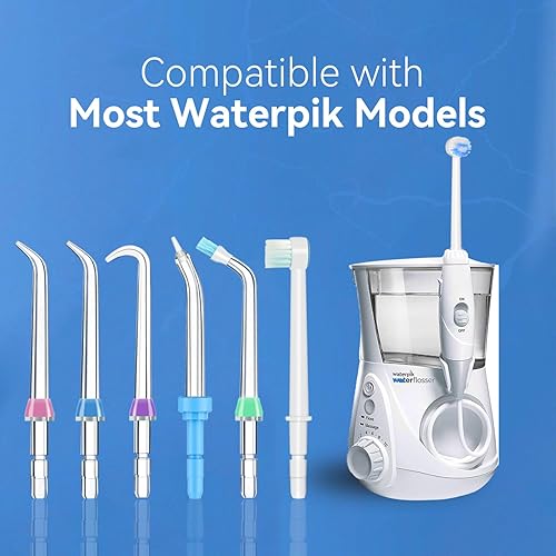 Miniatura 8 de Puntas de repuesto para Waterpik Aquarius Water Flosser Waterpik Cabezales de repuesto para cepillos de dientes e irrigadores orales (6 puntas de