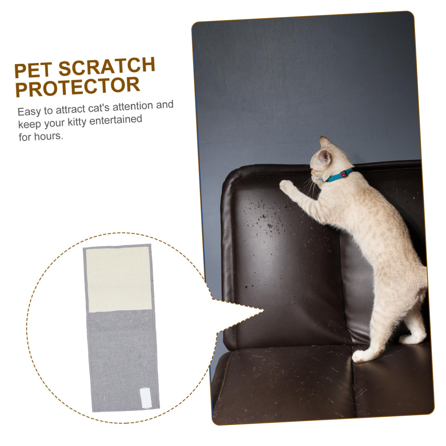Protector contra Arañazos para Gatos Cubierta Antiarañazos Funda de Algodón y Lino para Sofá Adecuado para Hogar y Habitación