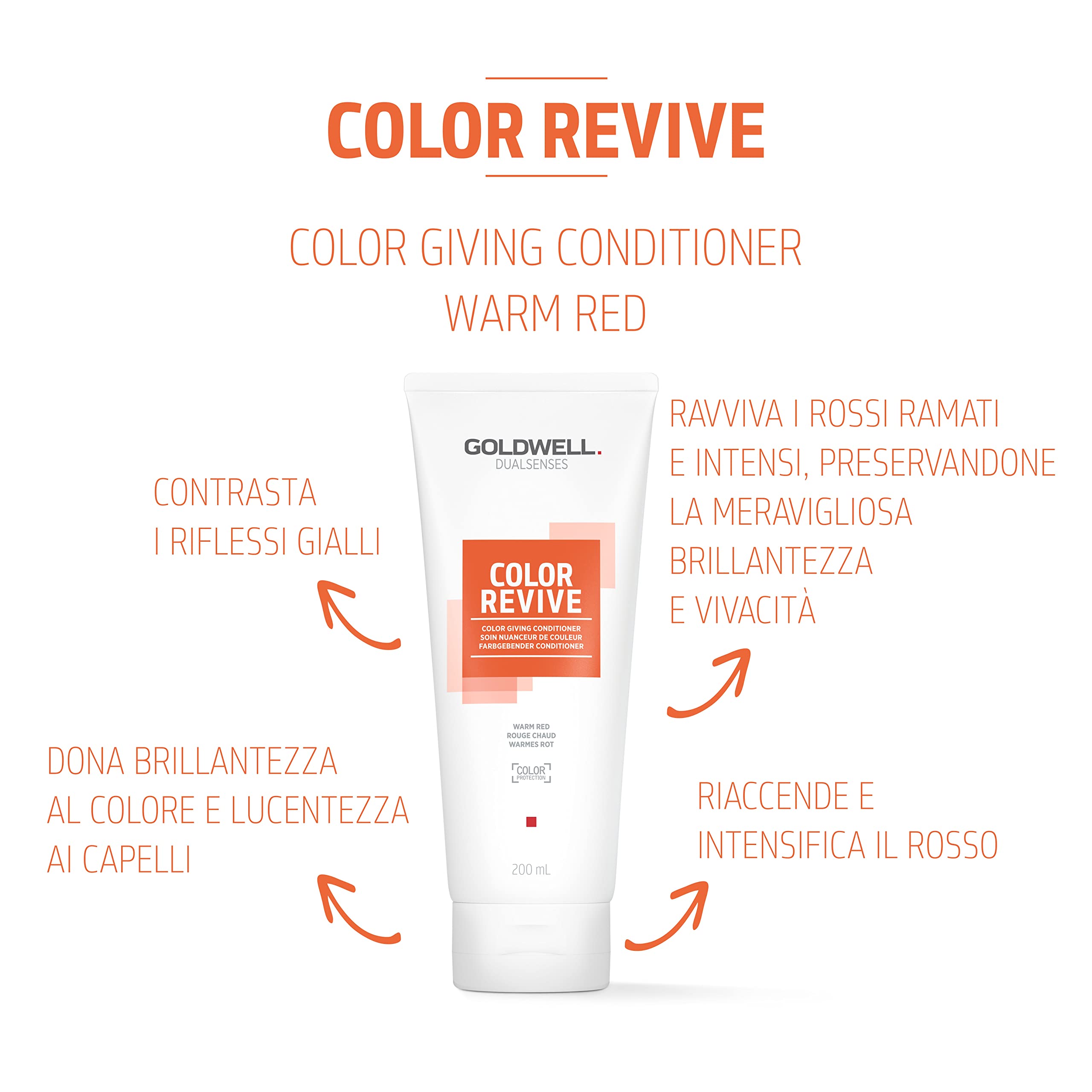 Goldwell Dualsenses Color Revive Balsamo Rosso Caldo, 200 ml