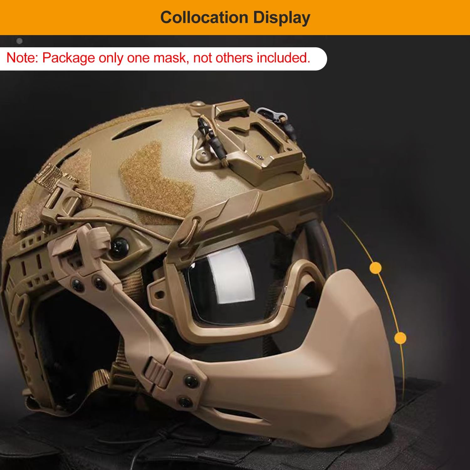 Tactical Mask Half Face Mask Tactical Helmet Protective Mask Folding Half Seal Mask for Cs Game Cosplay