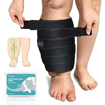 Sylong Swelling Edema Calf Compression Wrap Adjustable Sleeve For Lower Leg Lymphedema Circulation XL