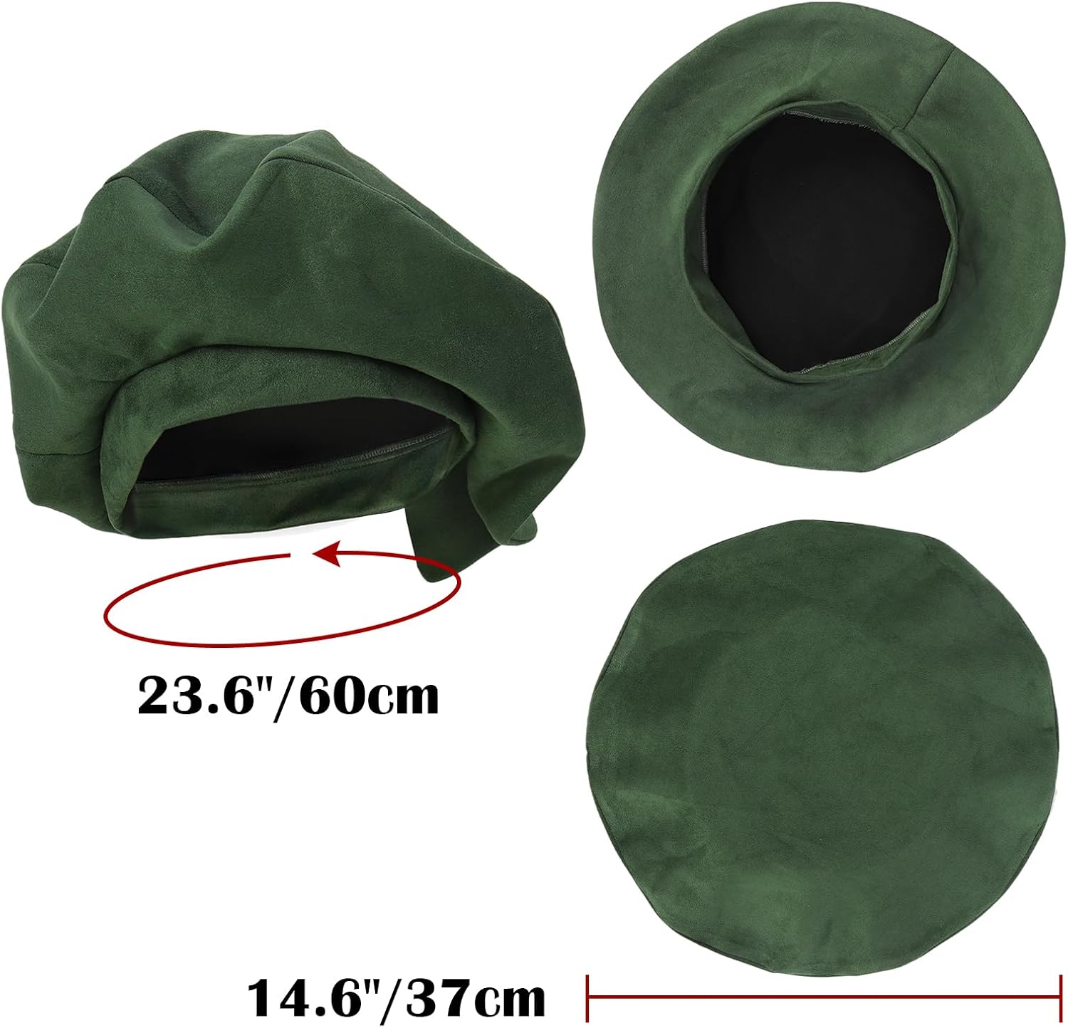 Medieval Tudor Suede Hat Muffin Renaissance Elizabethan Cap Headwear - Image 3