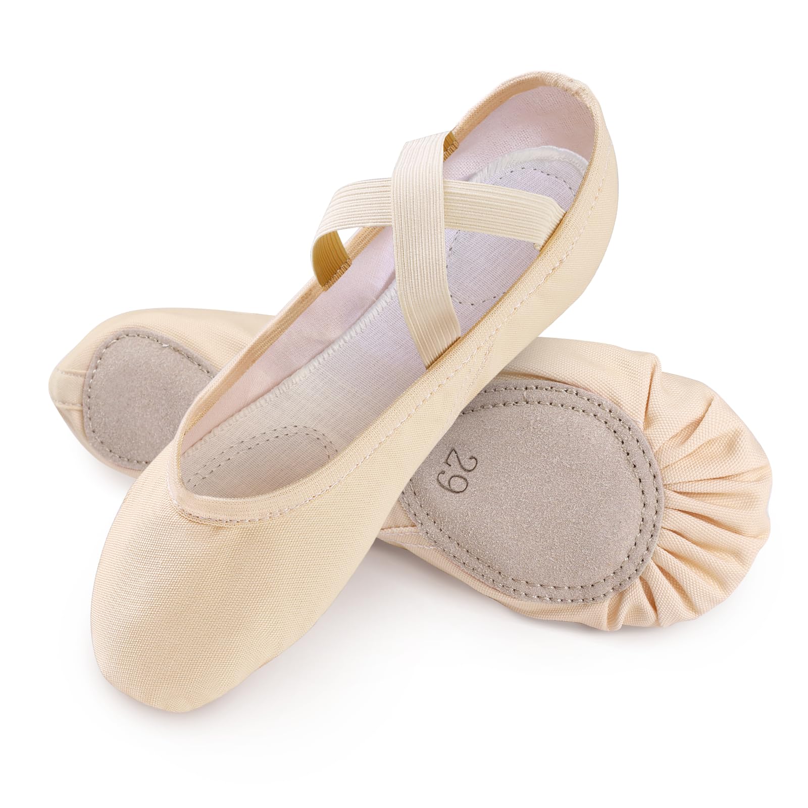 Zapatillas de Ballet Niña Suela Partida Cuero Punteras Gimnasia Ritmica Tallas 21-44 EU