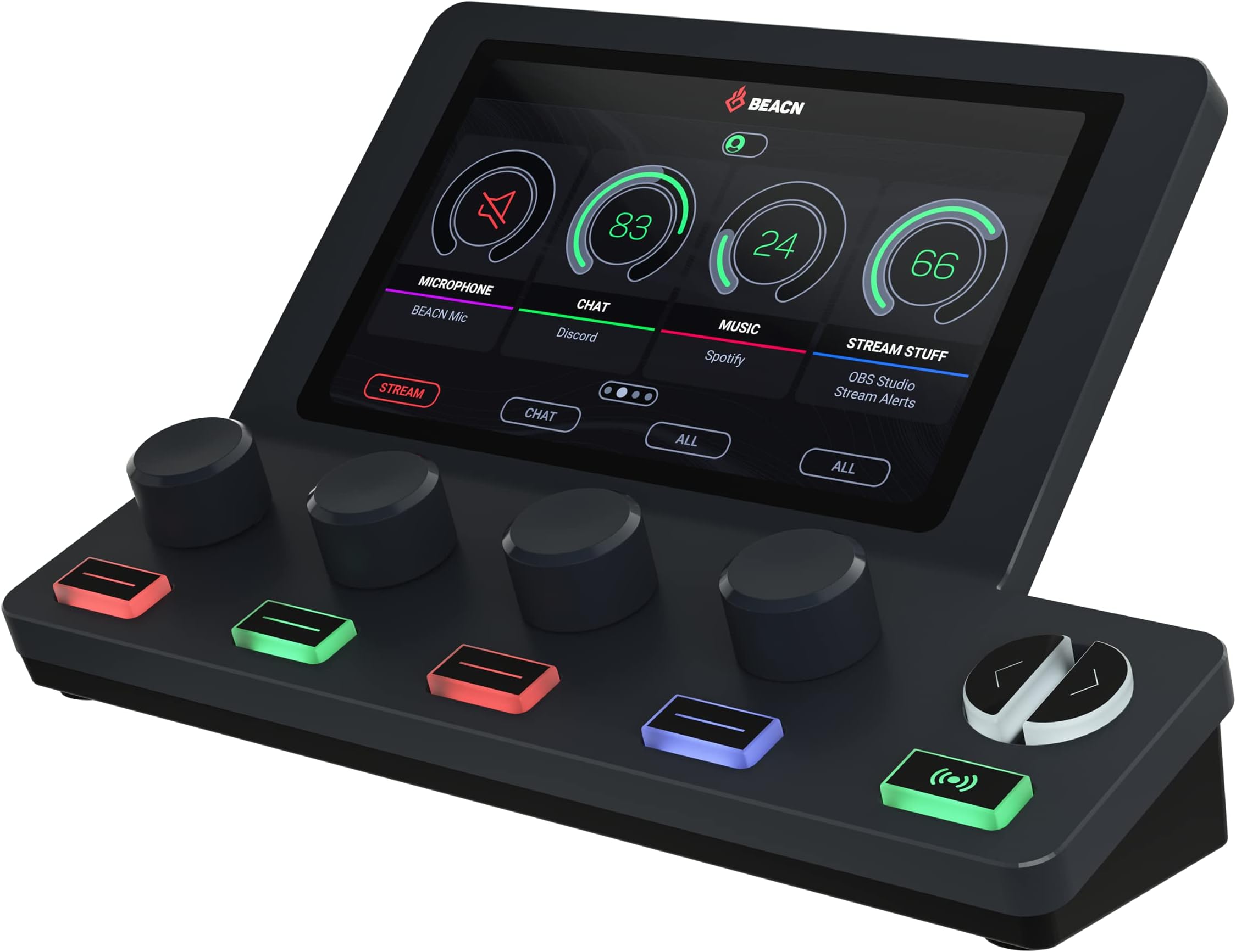 Mix Create Audio Interface | Windows USB C Audio Mixer for Content Creators | Volume Control for Twitch and YouTube Streams | Content Creator Essentials for Streaming (Dark)