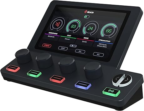 BEACN Mix Create Audio Mixer for PC & Mac | For Content Creators, Gaming & Podcast, PC Audio Mixer with C USB for Twitch & YouTube | Essential Streaming Accessories Dark