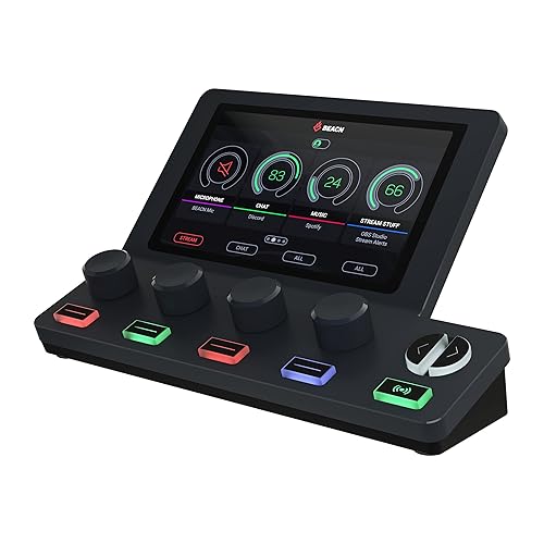 BEACN Mix Create Audio Mixer for PC & Mac | For Content Creators, Gaming & Podcast, PC Audio Mixer with C USB for Twitch & YouTube | Essential Streaming Accessories (Dark) - Dark