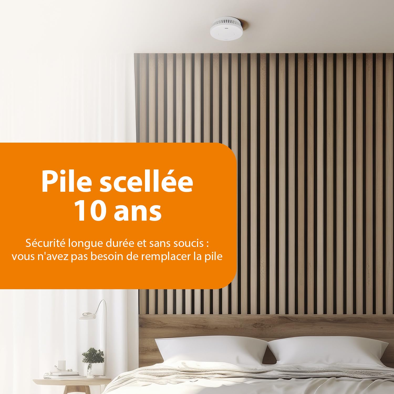 Smartwares détecteur de fumée interconnectable - Jumelez jusqu'à 24 détecteurs - Pile 10 Ans Non remplaçable - Détection Rapide et fiable - 85 DB -FSM-17001