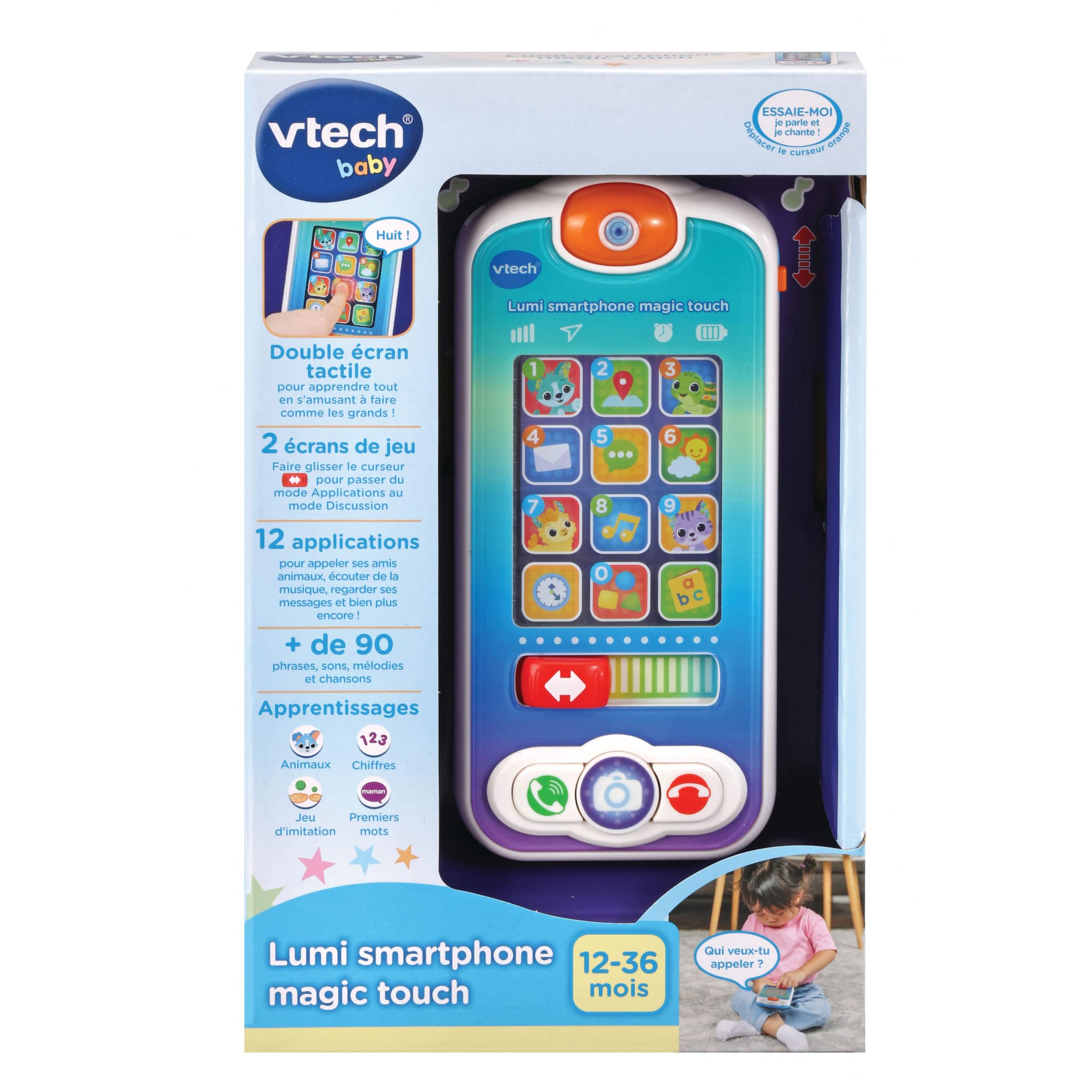 VTech - Lumi Smartphone Magic Touch – Giocattolo Telefono Bambino / 1-3 Anni - Versione IT