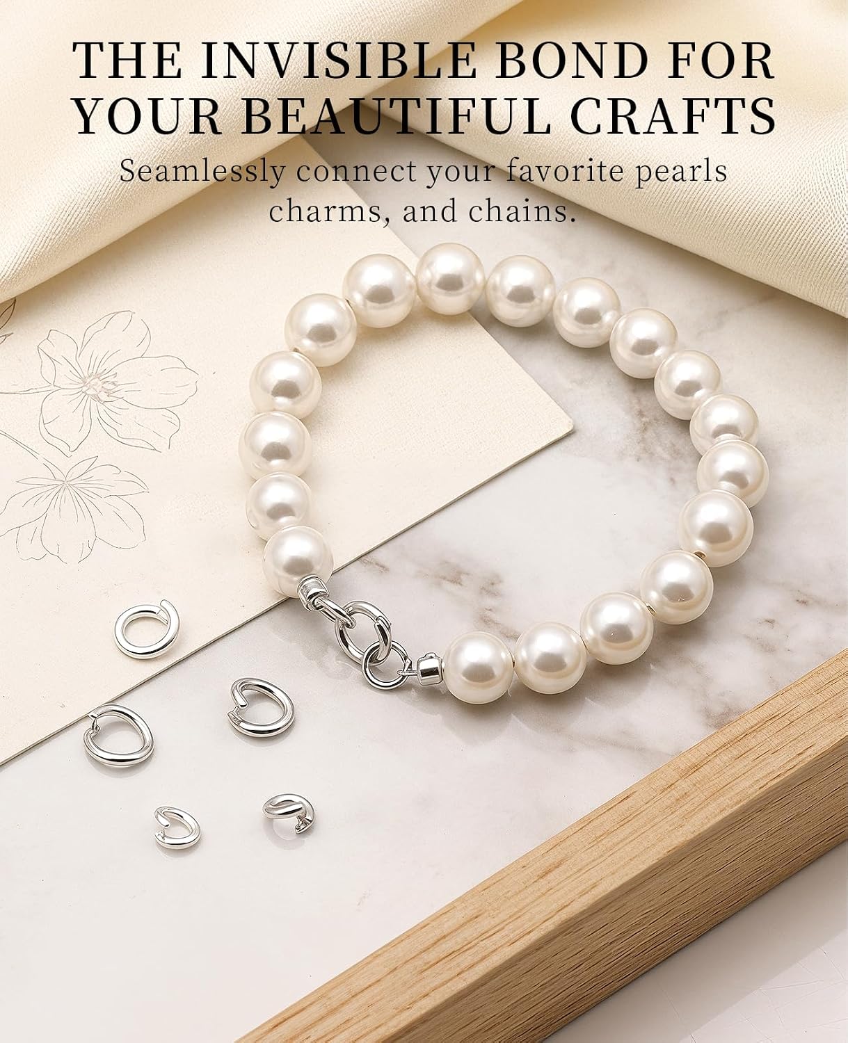 80-Piece Anti-Loss Locking Jump Rings, 5mm & 7mm Silver Plated Heavy Duty Open Jump Rings, Jewelry Finding Connectors for Charms Necklaces Bracelets Making