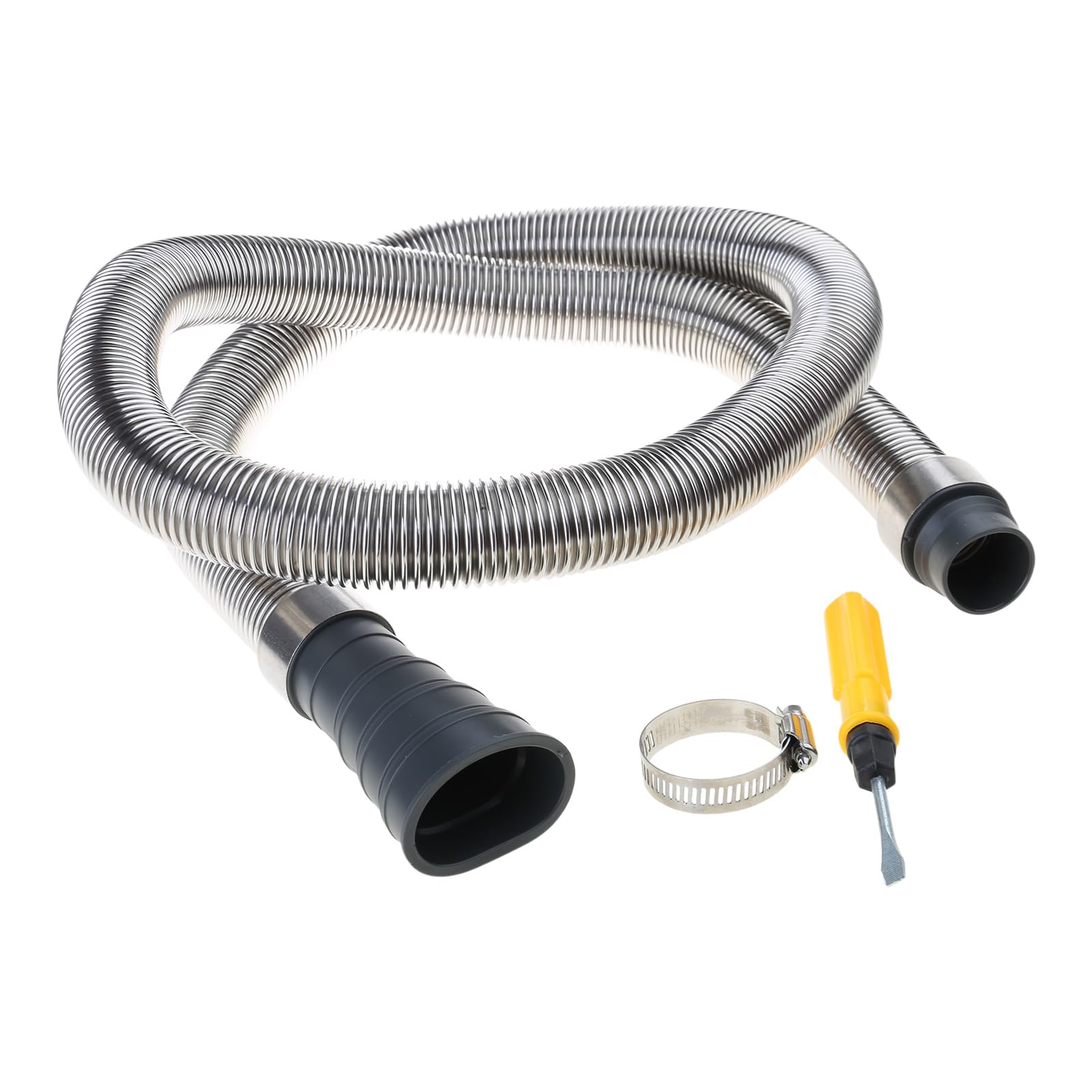 Kalttoy 1.5M Stainless Steel Drain Hose Washer Drain Hose Washing Machine Part Perfect For Households And Commercial Laundry Rooms Commercial Laundry