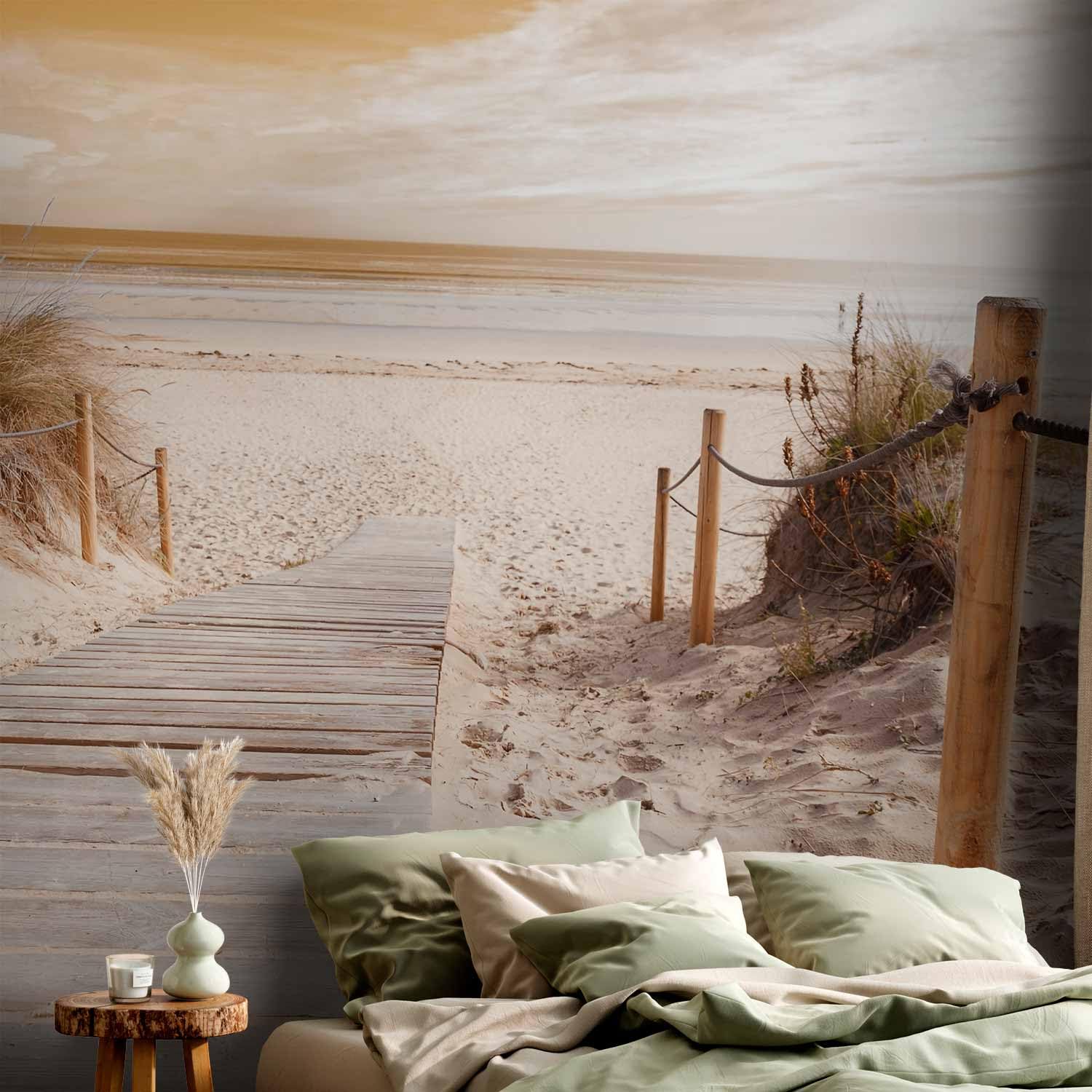 murando - Fototapete Vlies Strand und Meer, 500x350 cm, Schlafzimmer | Full HD Druck, 3D-Effekt, lichtbeständige Farben, ideal fürs Wohn- oder Schlafzimmer, schnelle Montage, lichtbeständig, edel